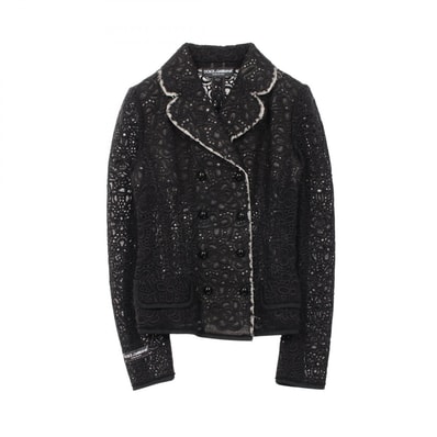 ドルチェアンドガッバーナ DOLCE & GABBANA 総レース 衣料品 アウター ウール レディース ブラック系 F28ERT 【中古】
