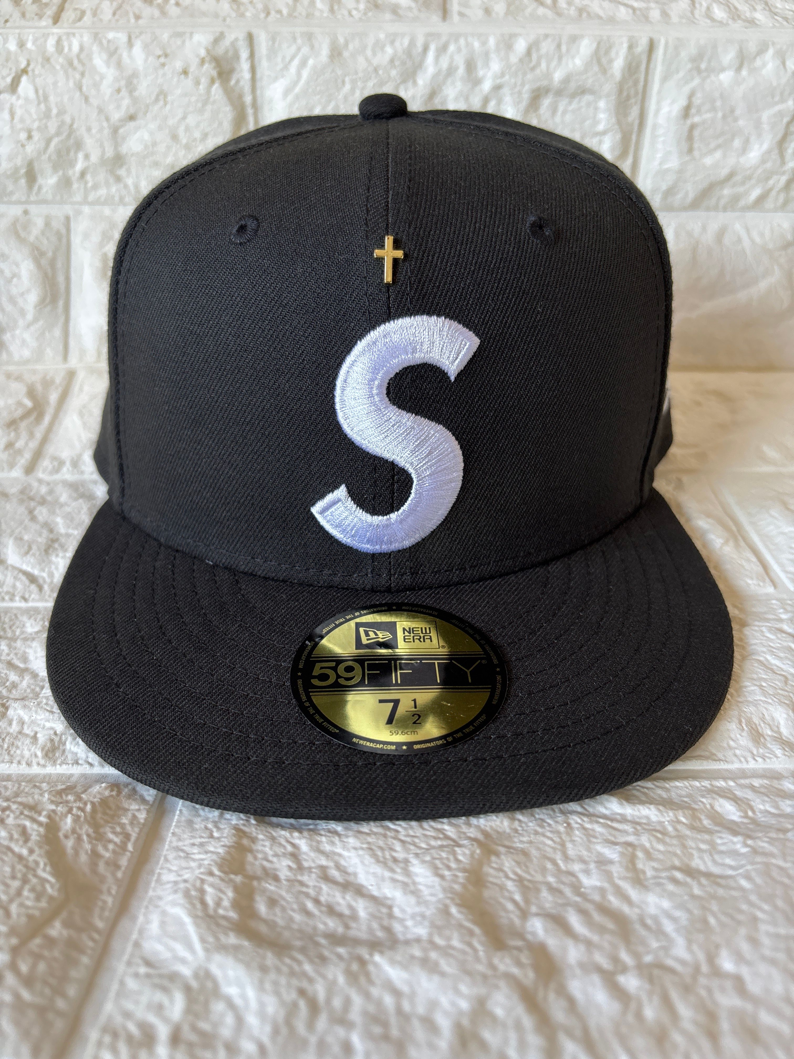 Supreme Gold Cross S Logo New Era "Black"