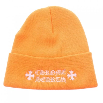 Chrome Hearts Wool Watch Cap Logo Embroidery Beanie "Orange"