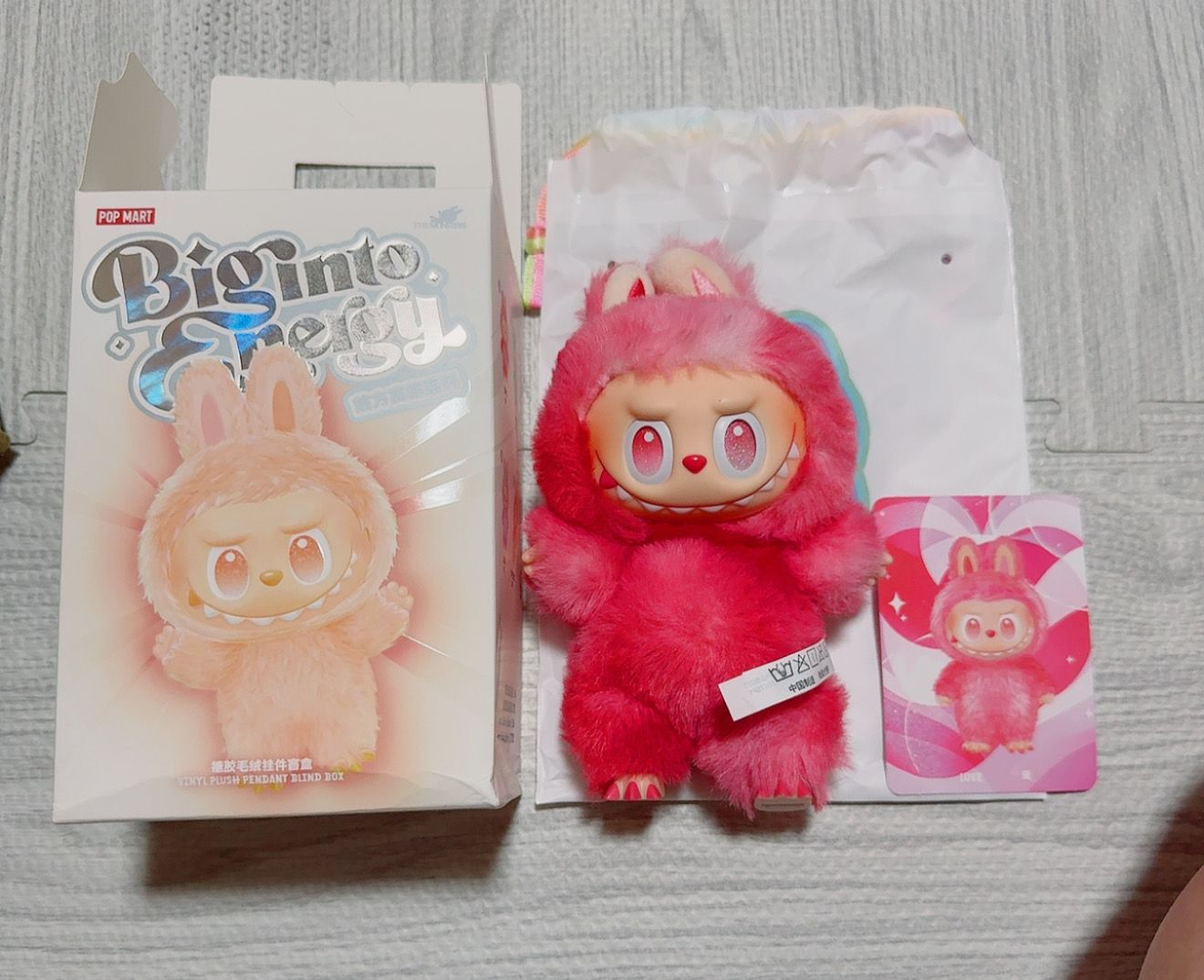 POP MART THE MONSTERS (LABUBU) Big into Energy Series Plush Pendant LOVE