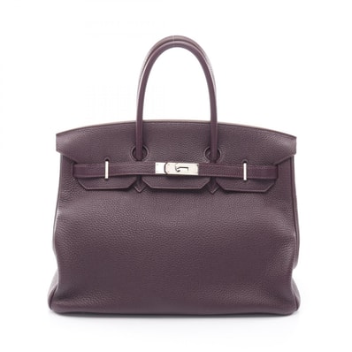 エルメス HERMES バーキン35 レザン ハンドバッグ バッグ レザー トゴ レザン □M刻印(2009年製造) レディース パープル系 027767CK-59 【中古】