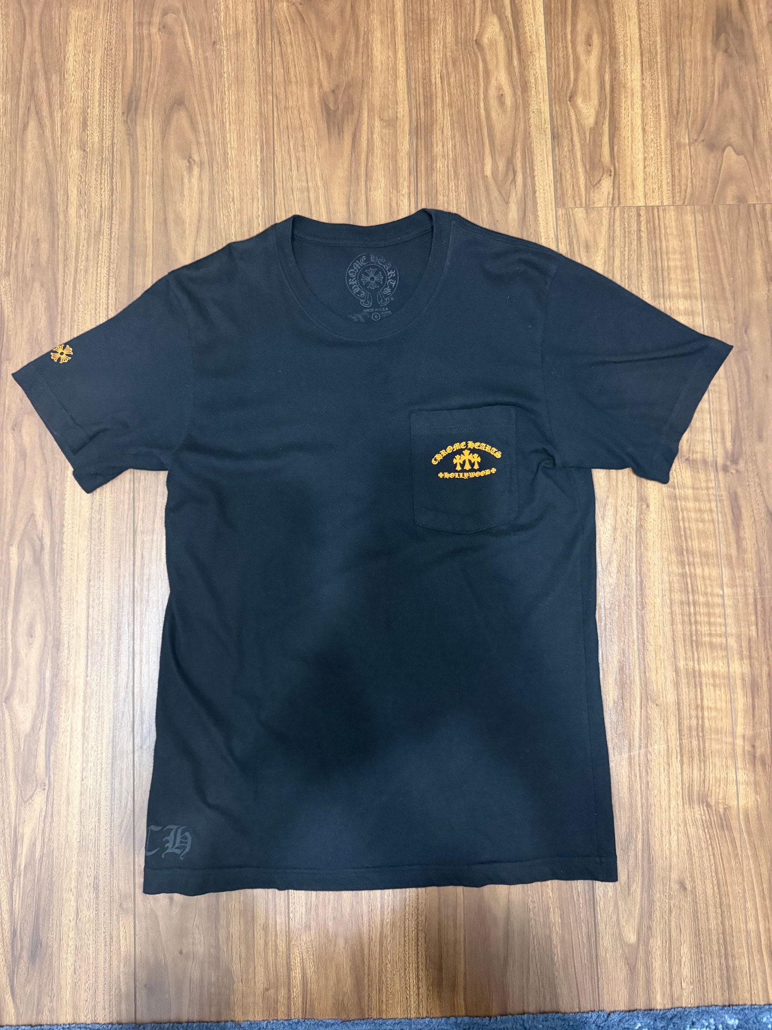 Chrome Hearts King Taco 3 Cemetery Cross Print T-Shirt "Black/Orange"