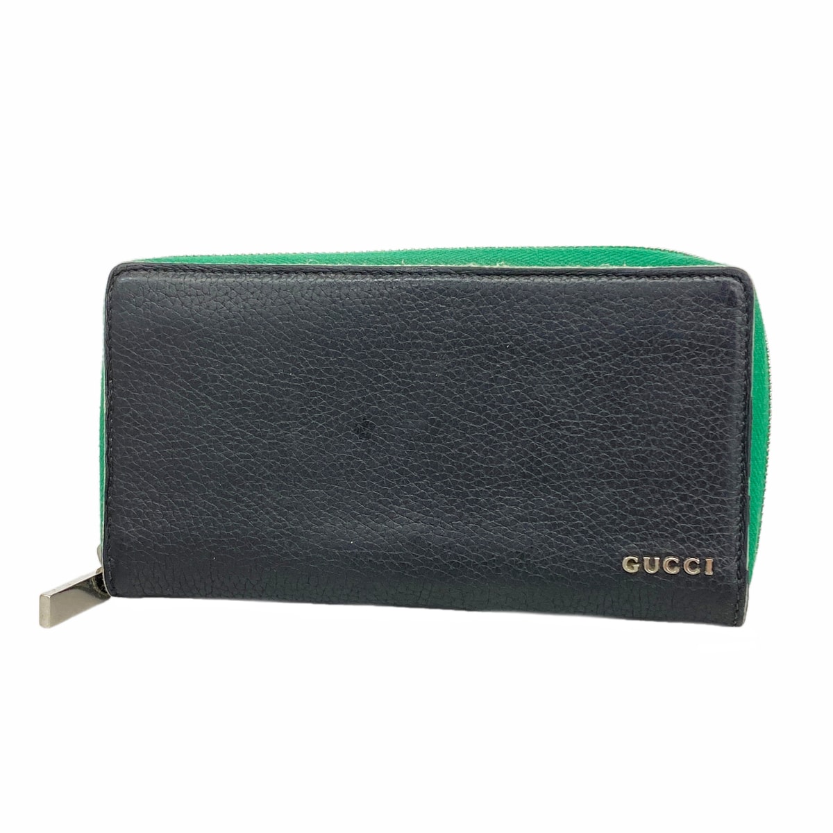 【6hc2746】グッチ 長財布 771154 レザー ブラック シルバー金具【中古】レディース