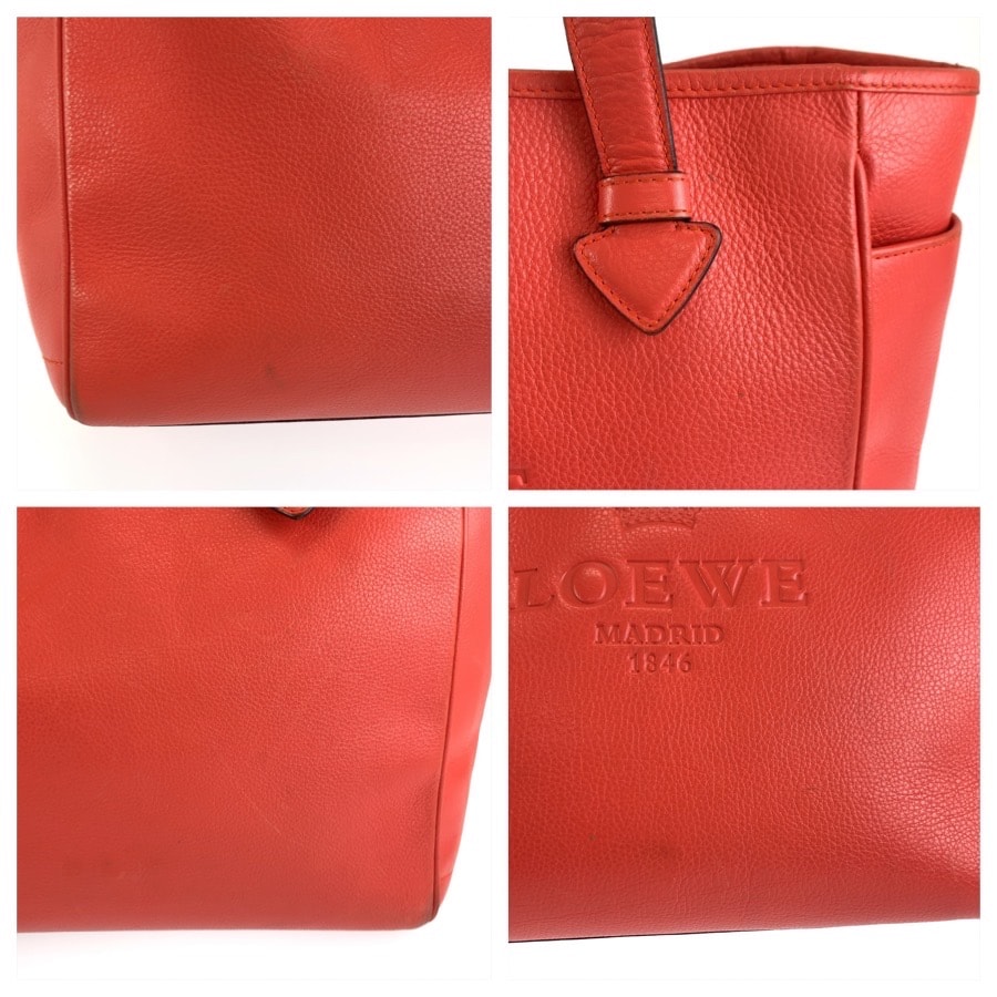 B (目立った傷や汚れなし)】LOEWE ロエベ ヘリテージ オレンジ レザー