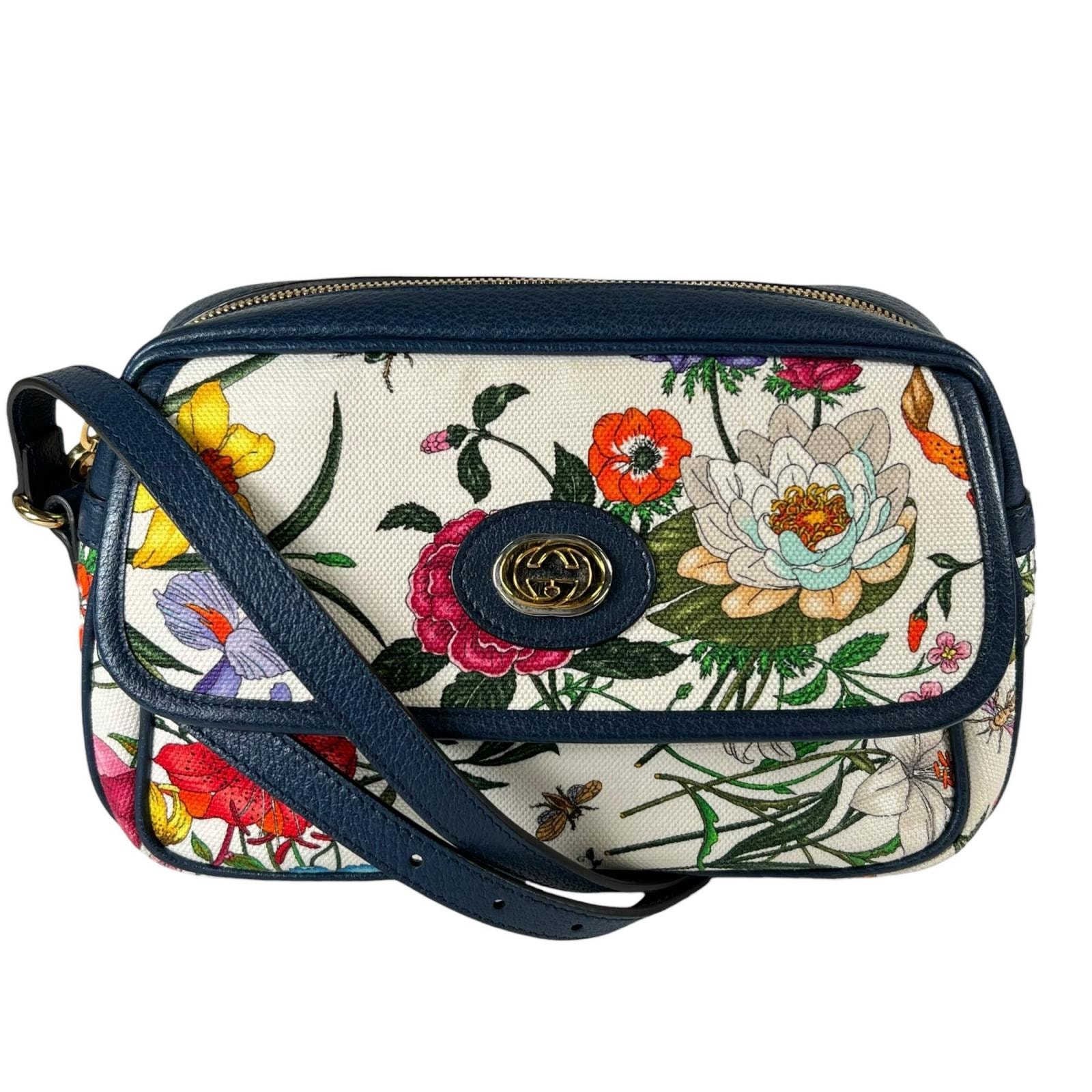 美品 GUCCI グッチ GGフローラル 550147 ショルダーバッグ GGキャンバス マルチカラー レディース【中古】