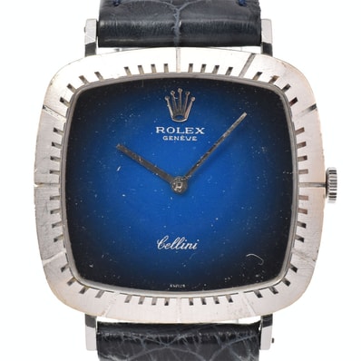 ロレックス ROLEX 4048 ヴィンテージ チェリーニ K18WG/レザー Cal.1600 手巻き レディース Y#146310