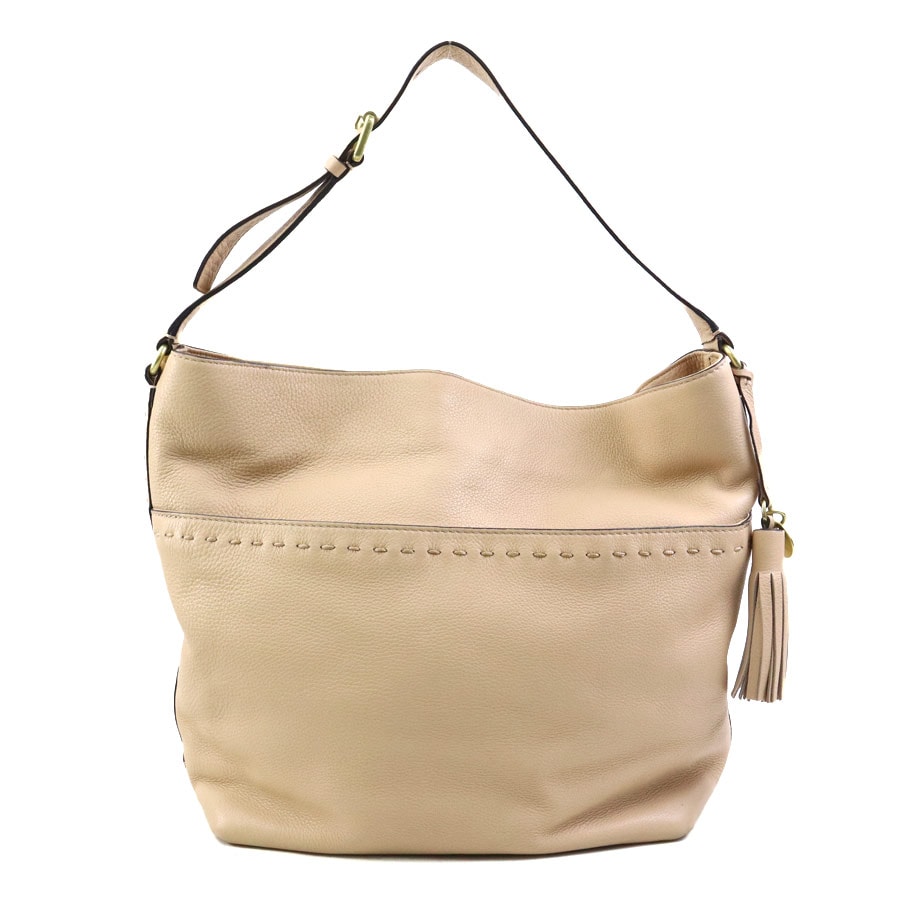 コールハーン Cole Haan ショルダーバッグ レザー ベージュ レディース【中古】 r10691a