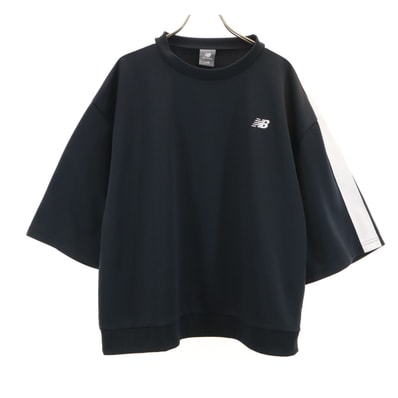 NEW BALANCE ニューバランス 5分袖 Tシャツ M ブラック ジャージ