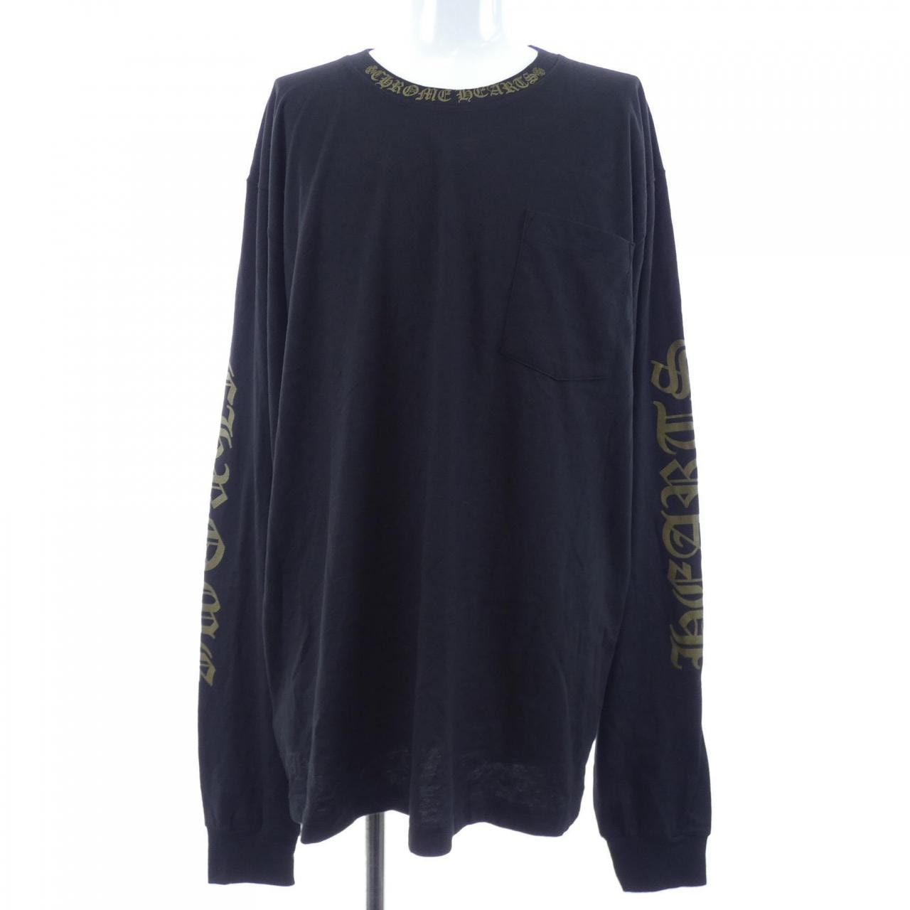 Chrome Hearts Army Green Neck Logo L/S T-Shirt "Black/Army Green"