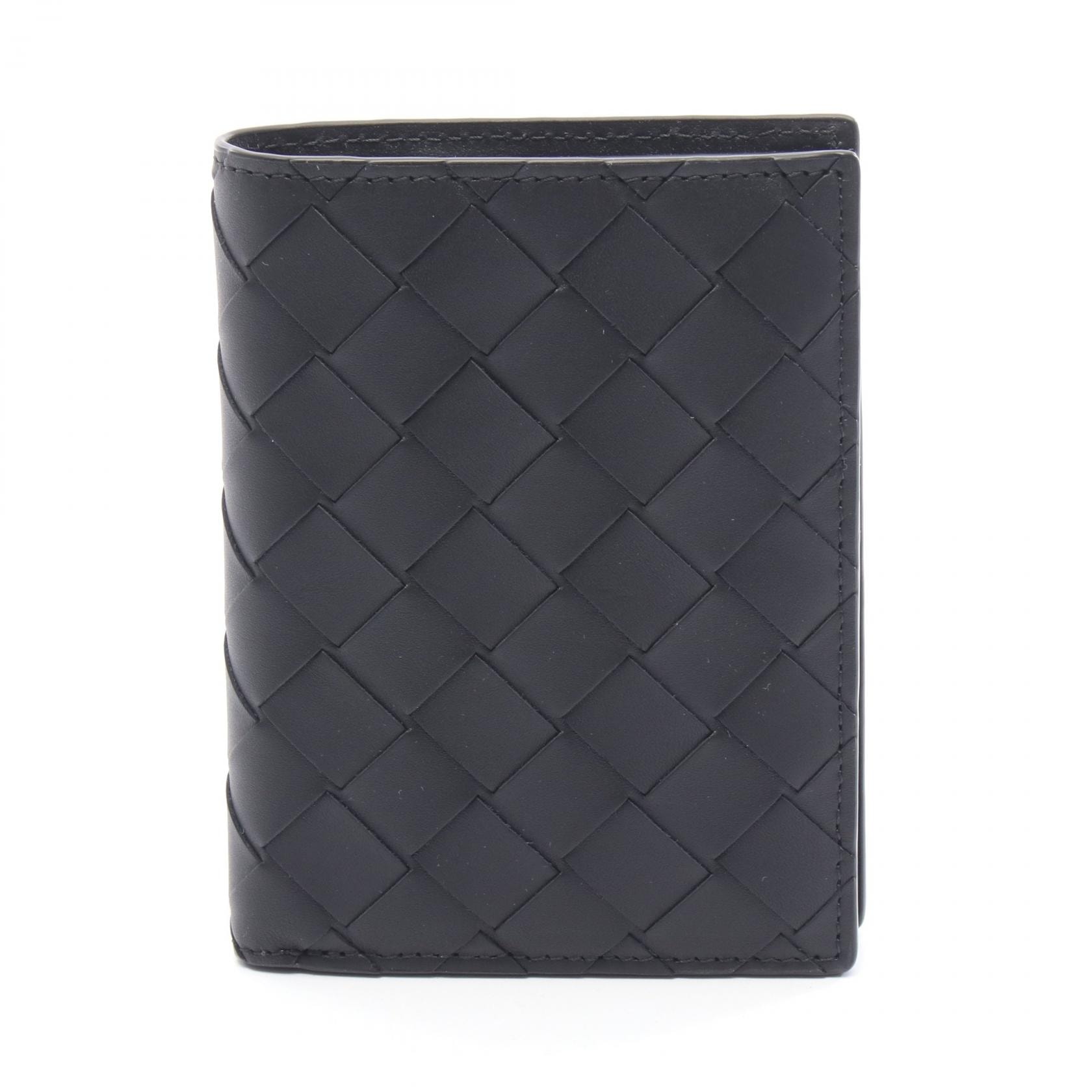 ボッテガヴェネタ BOTTEGA VENETA イントレチャート 札入れ 財布 レザー メンズ ブラック系 742143VCPQ48803 【新品】