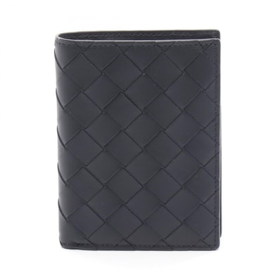 ボッテガヴェネタ BOTTEGA VENETA イントレチャート 札入れ 財布 レザー メンズ ブラック系 742143VCPQ48803 【新品】