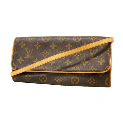 ★SALE【6dc2436】ルイヴィトン ショルダーバッグ モノグラム ポシェットツインGM M51852 ブラウン【中古】レディース