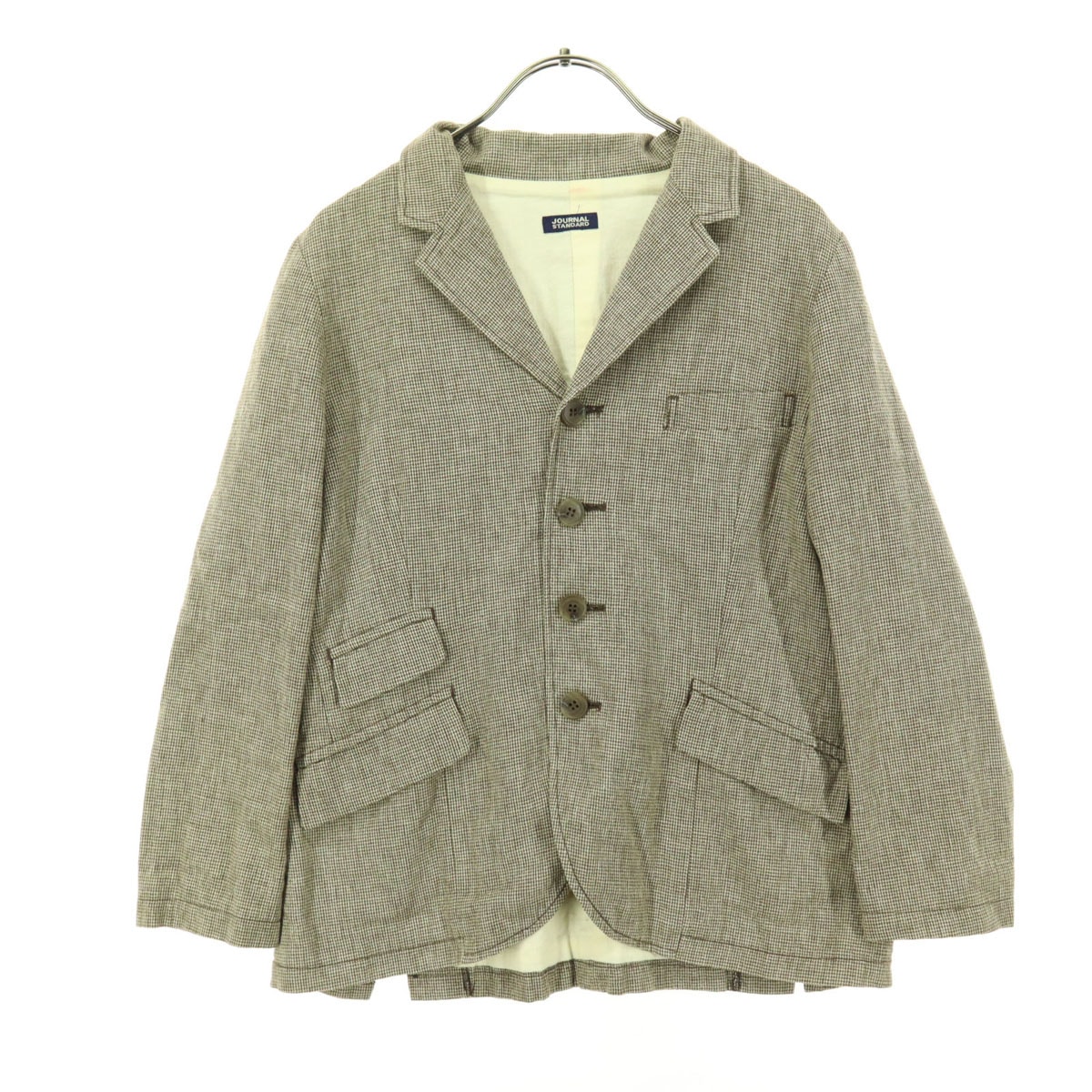 JOURNAL STANDARD ジャーナルスタンダード 日本製 千鳥格好柄 長袖 ジャケット ブラウン系