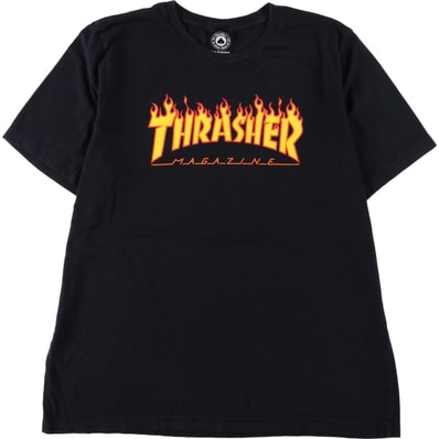 古着 スラッシャー THRASHER ファイヤーパターン ロゴプリントTシャツ メンズXL相当/eaa646068