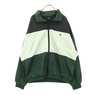 KANGOL カンゴール ナイロン ZIP FIVE ジップファイブ コラボ マルチカラー ワンポイントロゴ 長袖 ブルゾン M グリーン