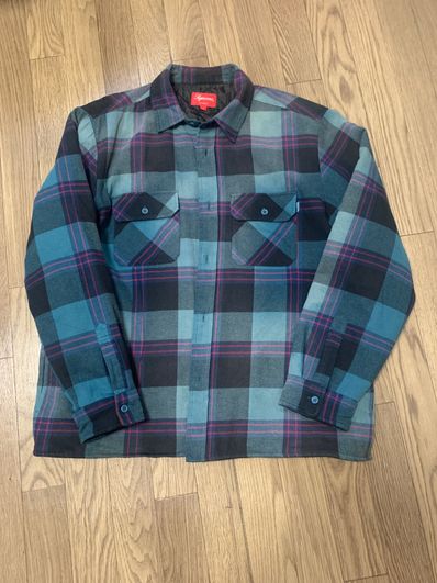 Supreme Quilted Flannel Shirt "Teal"