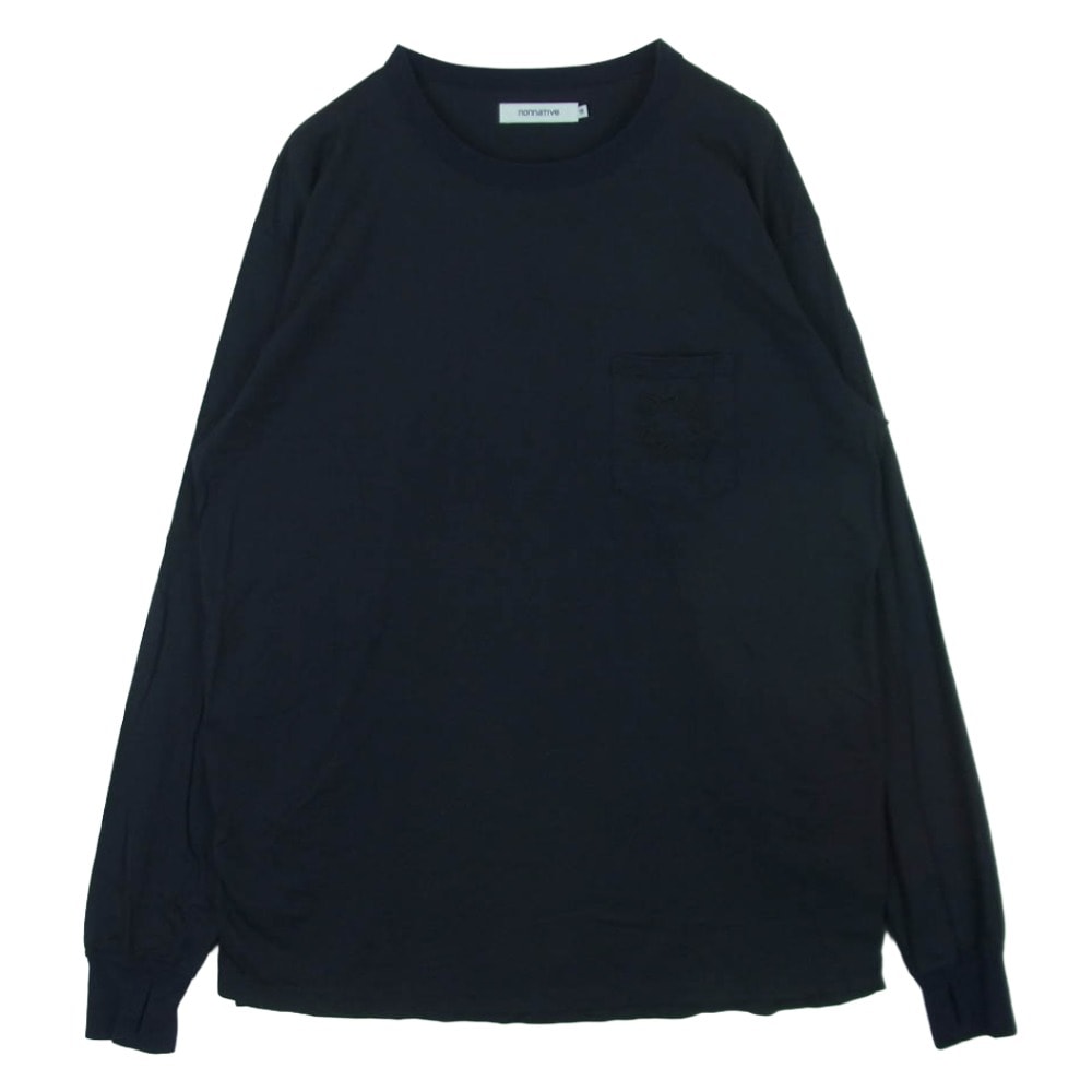nonnative ノンネイティブ NN-C4607 DWELLER L/S TEE COTTON JERSEY ポケット 刺繍 コットン ジャージー Tシャツ 長袖 ダークネイビー系 2【中古】