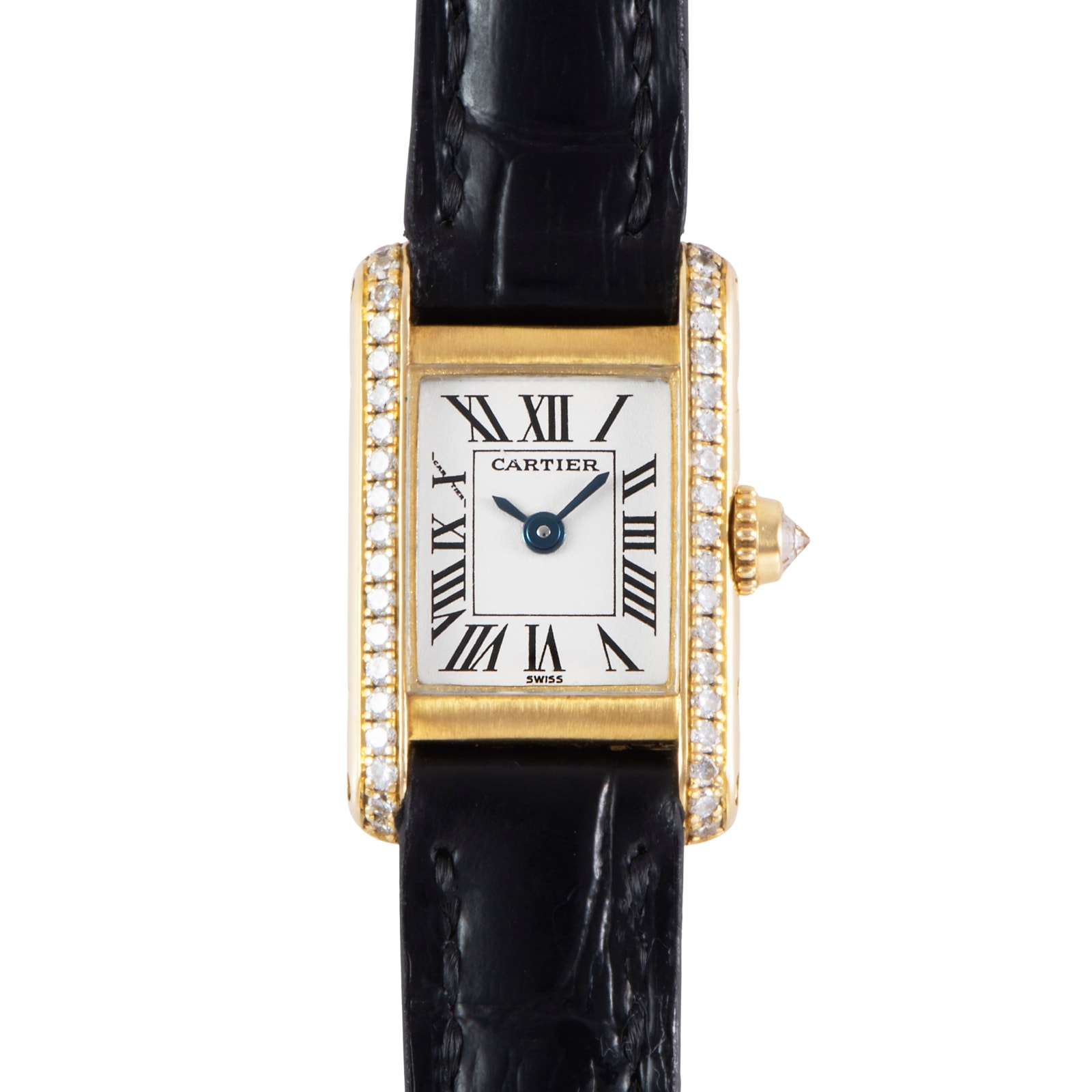 CARTIER カルティエ ミニ タンク ダイヤベゼル WB200731 1980年代【中古】