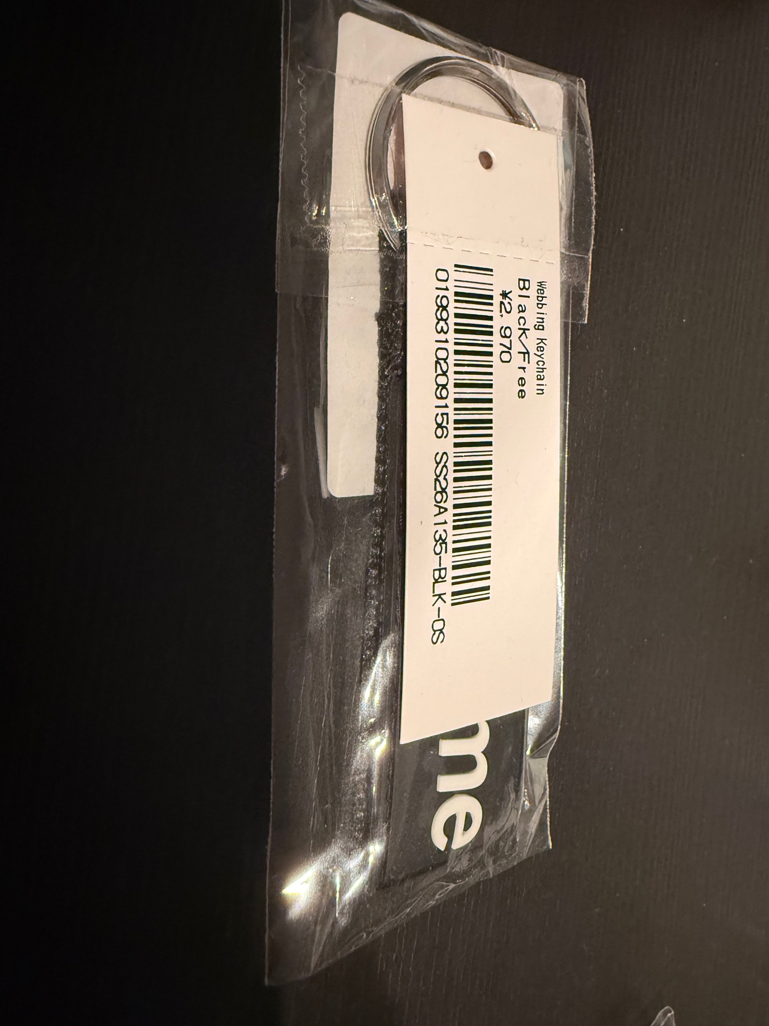 Supreme Webbing Keychain (26SS) "Black"