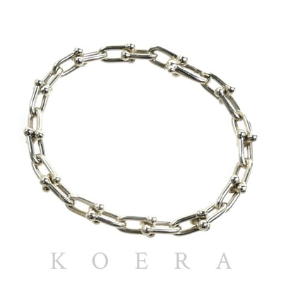 TIFFANY&Co. ティファニー シルバー925 ハードウェア スモールリンク ブレスレット 60153084 16.4g 18cm レディース【中古】
