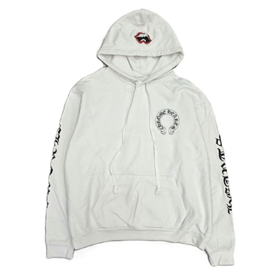 Chrome Hearts PPO HD Chomper PLVR Matty Boy Back Print Pullover Hoodie "White"