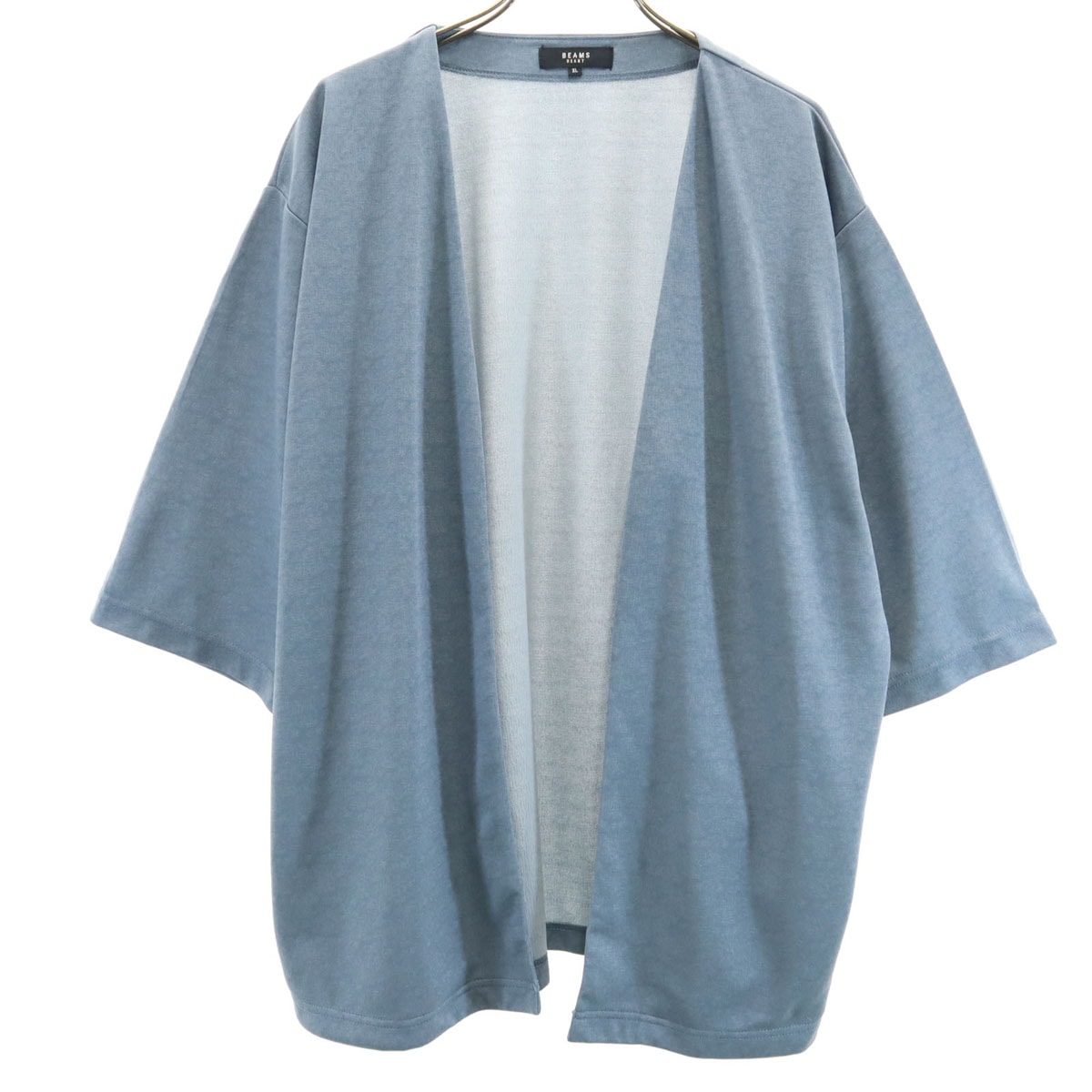 BEAMS HEART ビームスハート 半袖 カーディガン XL ブルー系