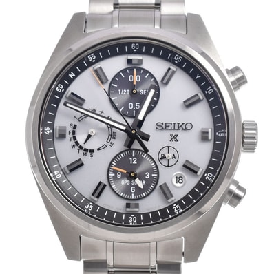 セイコー SEIKO SBED009 プロスペックス デイト シルバー ソーラー GPS衛星電波 メンズ 美品 腕時計 D#149771
