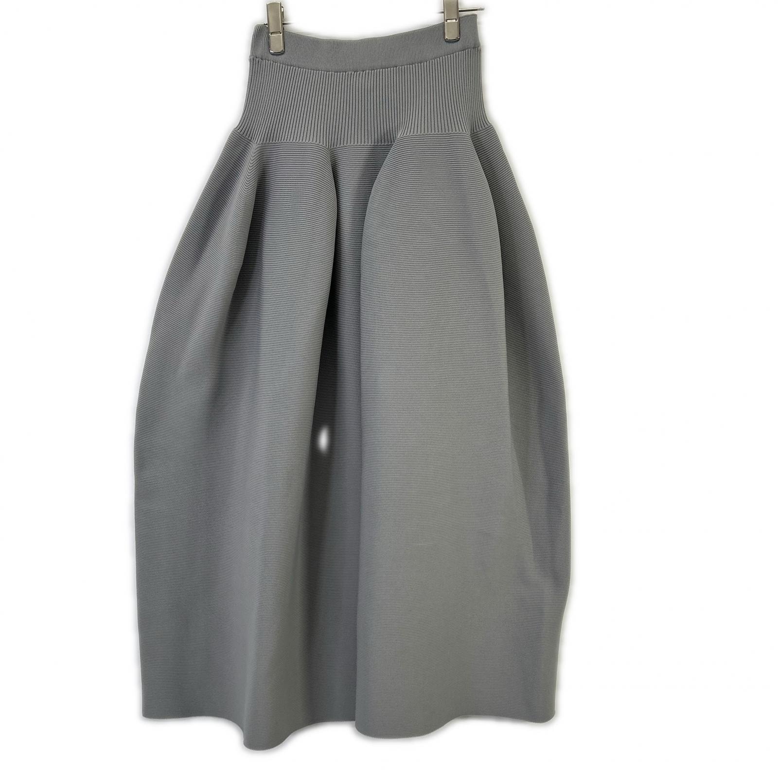 シーエフシーエル CF005KG126 ブルーグレー ポリエステル リブニット POTTERY SKIRT/ポタリースカート 1