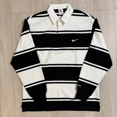 Supreme x Nike Stripe Rugby "Black" HF9641-010