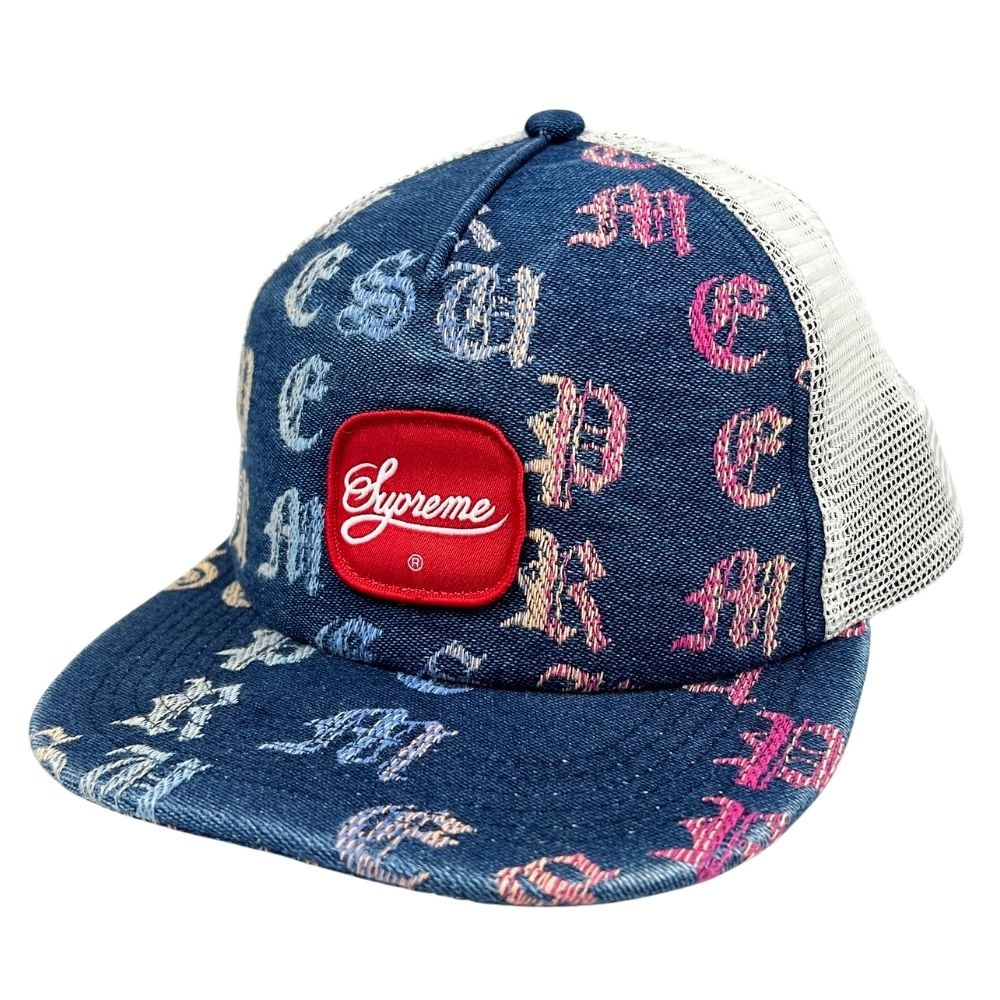 SUPREME シュプリーム Gradient Jacquard Denim Mesh Back 5-Panel メッシュ キャップ インディゴ 正規品 / 40894
