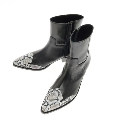 【中古】【未使用】ジュンヤワタナベ JUNYA WATANABE JPK104001 2025年秋冬 レザー ブーツ ブラック【サイズUS7】【レディース】