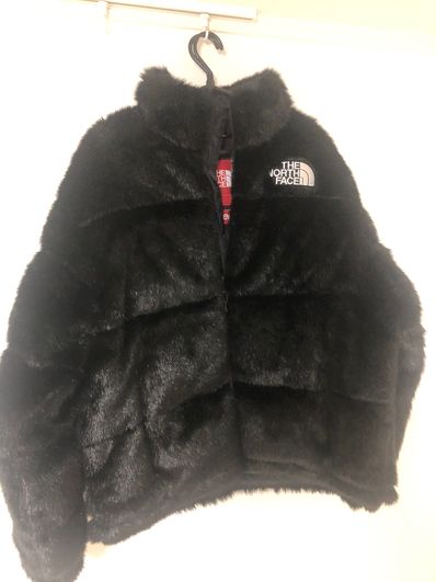 Supreme x The North Face Faux Fur Nuptse Jacket "Black"
