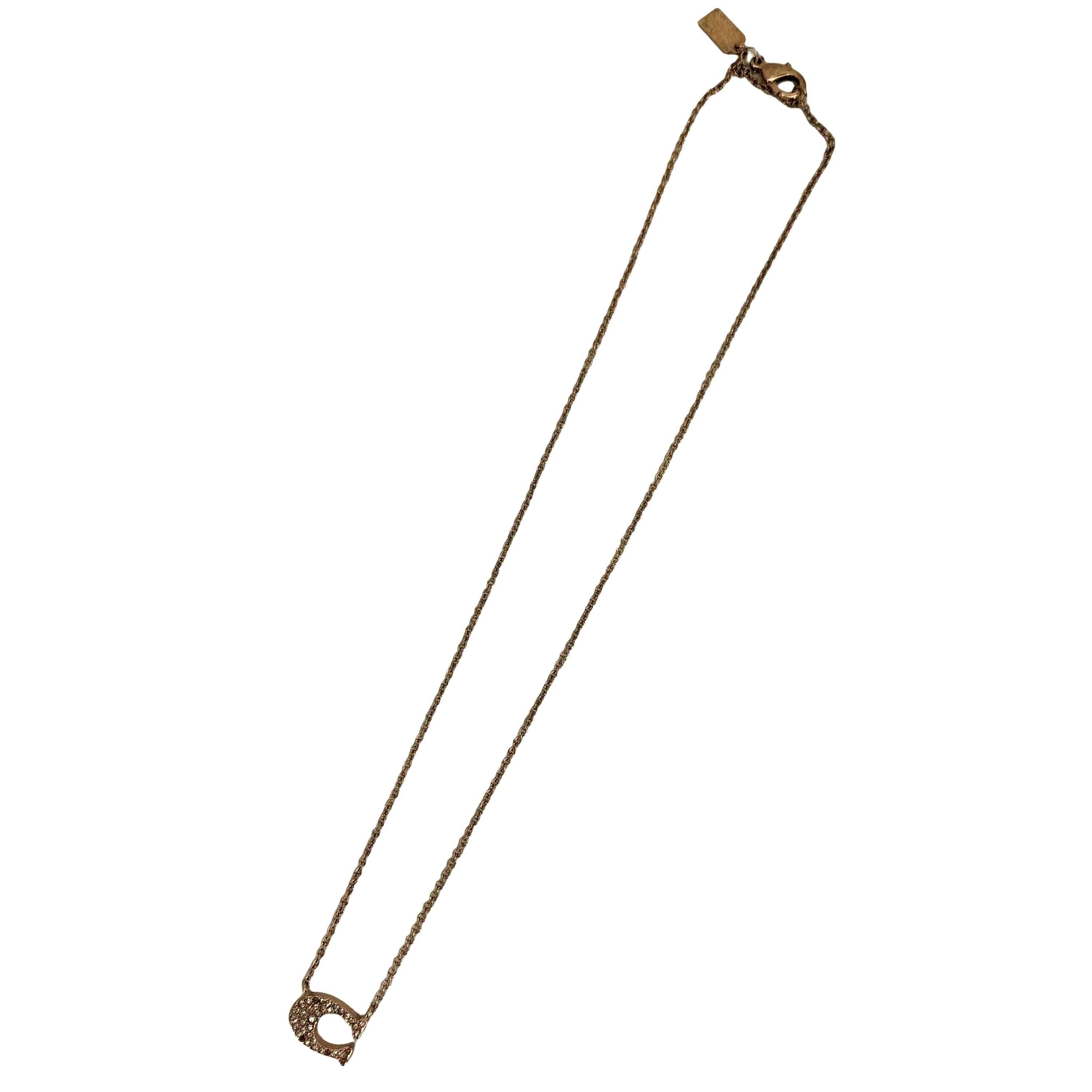 ロゴトップ ラインストーンネックレス【1140833382795】