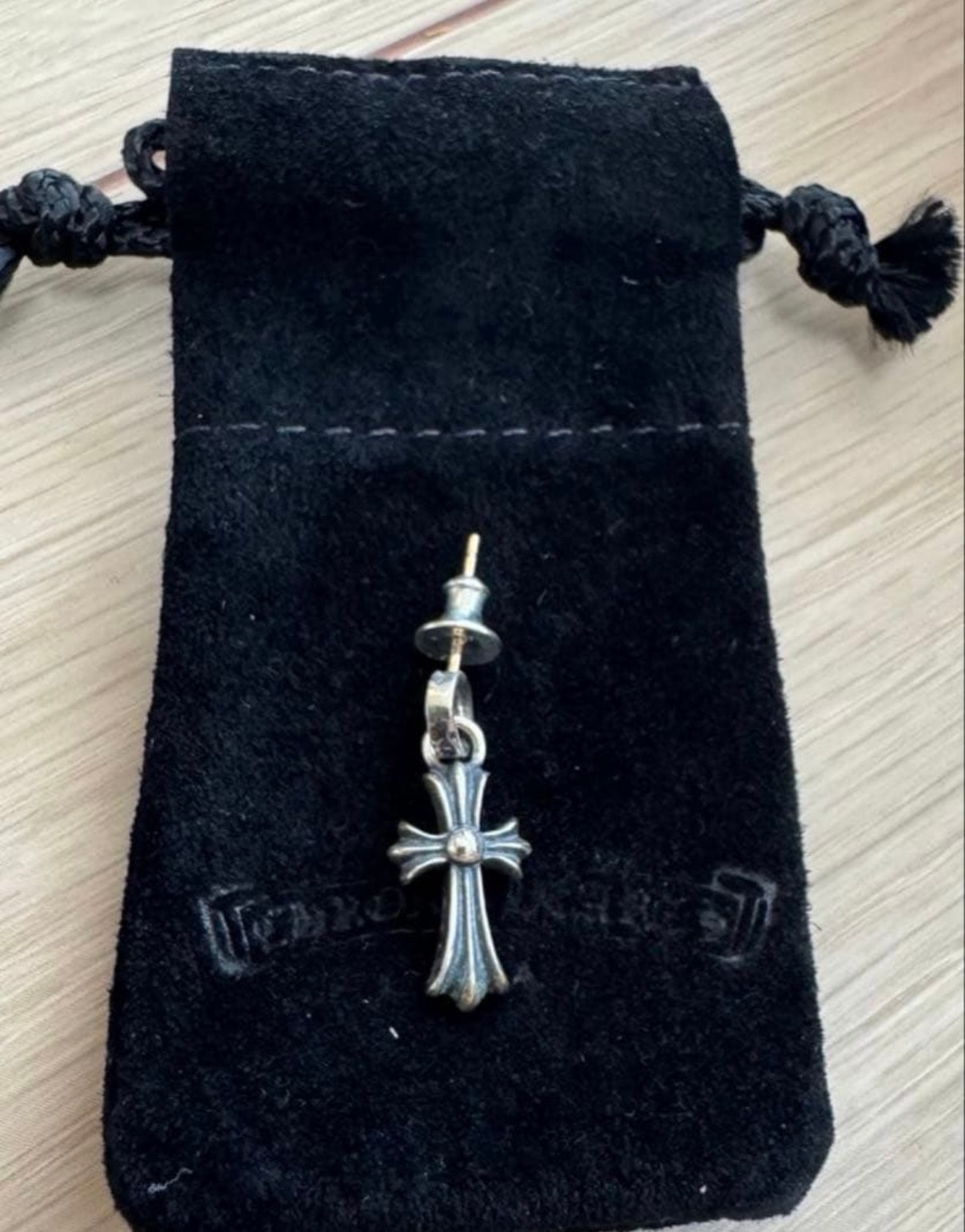 CHROME HEARTS クロムハーツ CHクロス ピアス 片耳 新品未使用 レシート有 UA購入 正規品