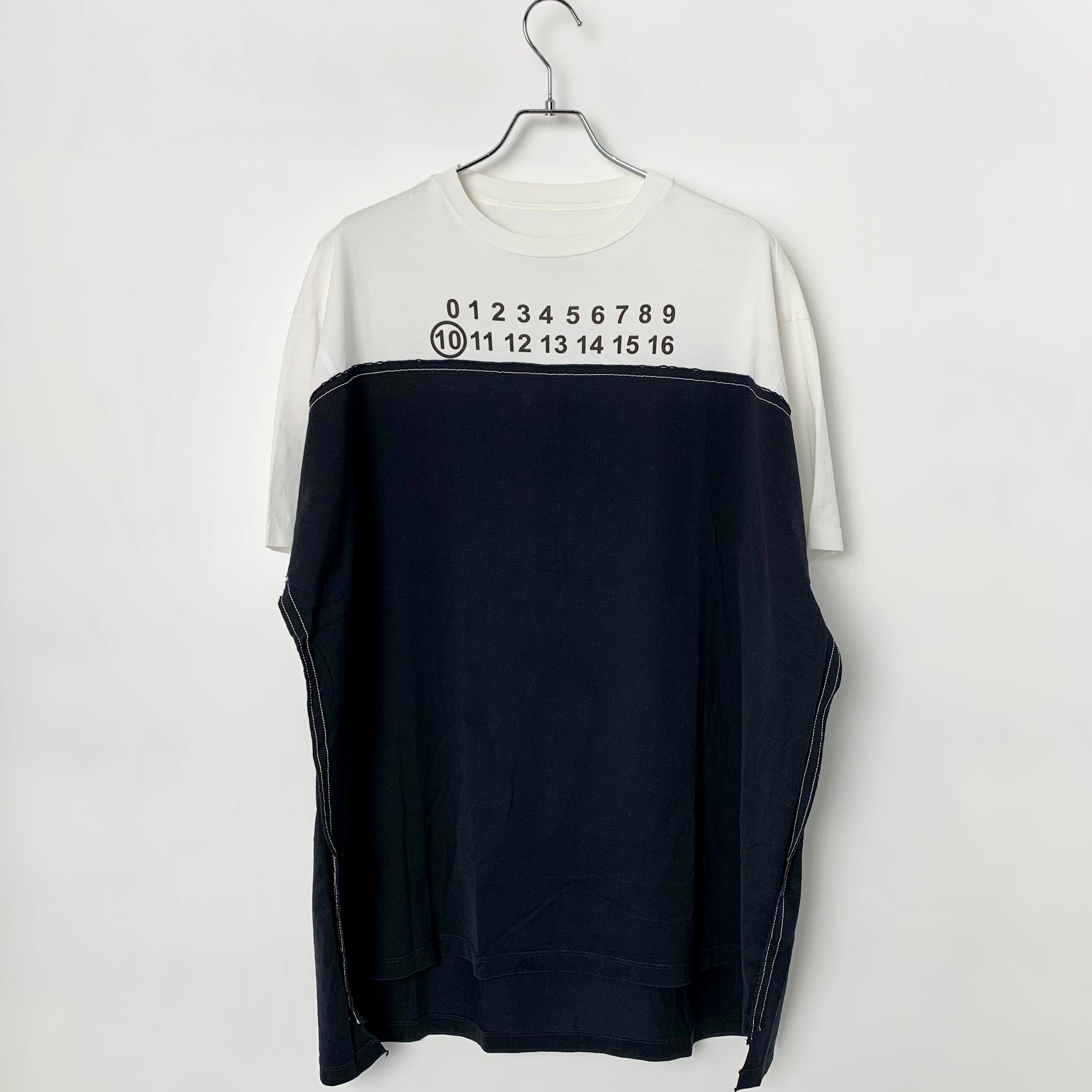 Maison Margiela Oversized Spliced Logo T-Shirt "Black/White"