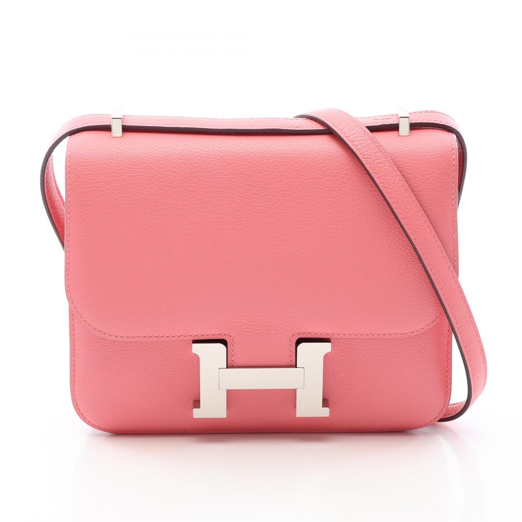 エルメス HERMES コンスタンス3 ミニ ショルダーバッグ バッグ レザー エバーカラー エバーカラー ローズエテ Y刻印(2020年製造) レディース ピンク系 【中古】