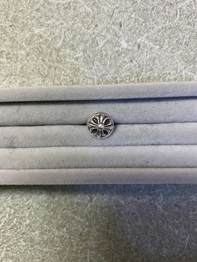 Chrome Hearts Cross Ball Stud Earrings "Silver"