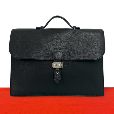 HERMES エルメス サックアデペッシュ 41 フィヨルド ビジネスバッグ ブラック
nj7-5