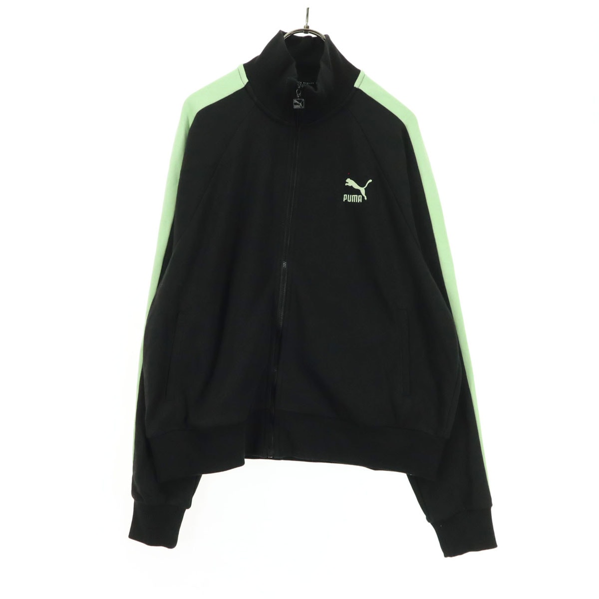 未使用 PUMA プーマ ワンポイントロゴ 長袖 トラックジャケット L ブラック ジャージ
