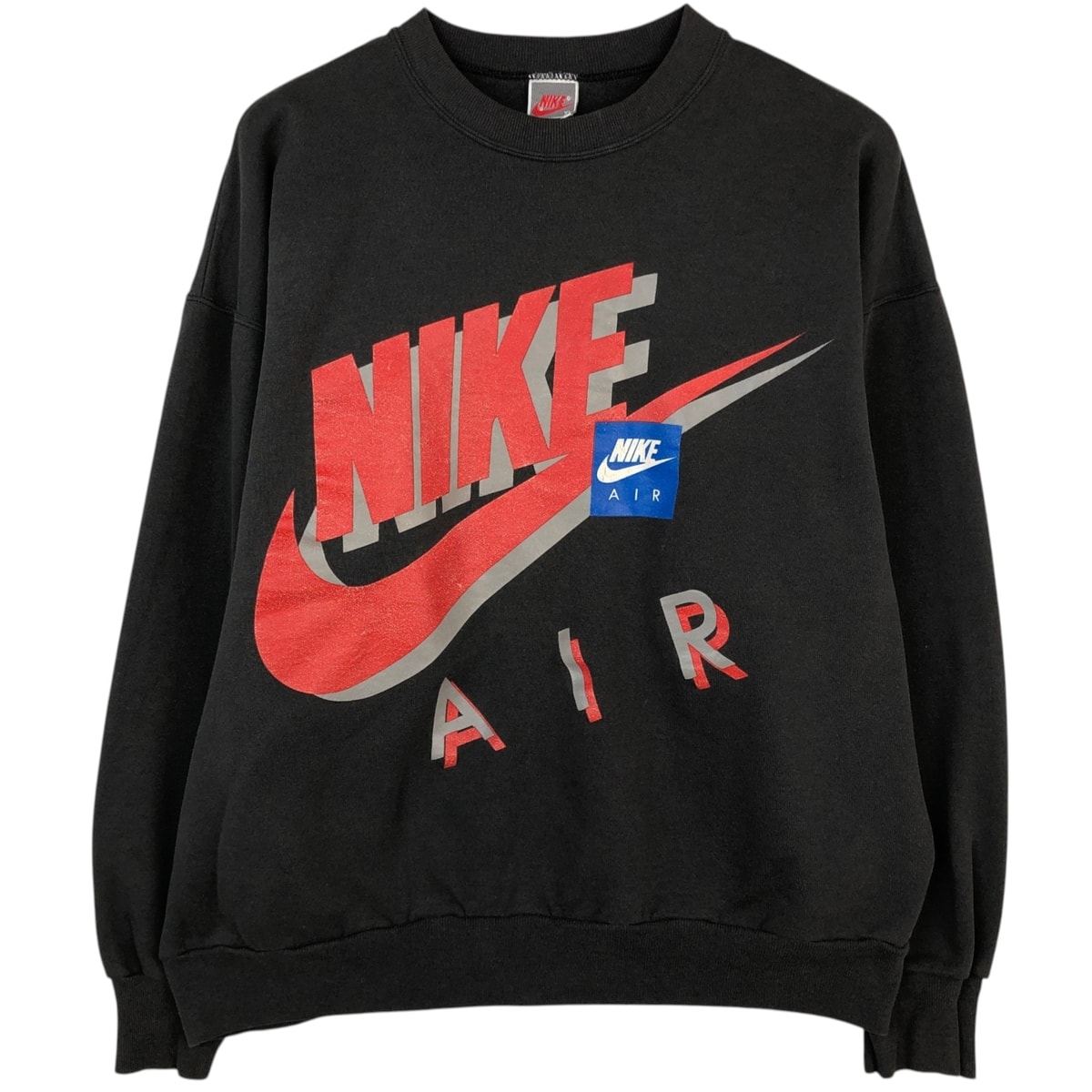 古着 90年代 ナイキ NIKE 銀タグ AIR ロゴスウェットシャツ トレーナー USA製 メンズXL相当 ヴィンテージ/eaa614227