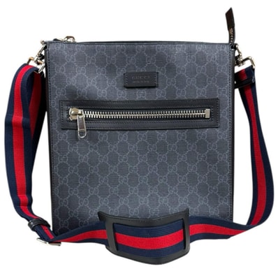 グッチ GGスプリーム ショルダーバッグ GGスプリームキャンバス 474137 グレー レディース GUCCI 中古