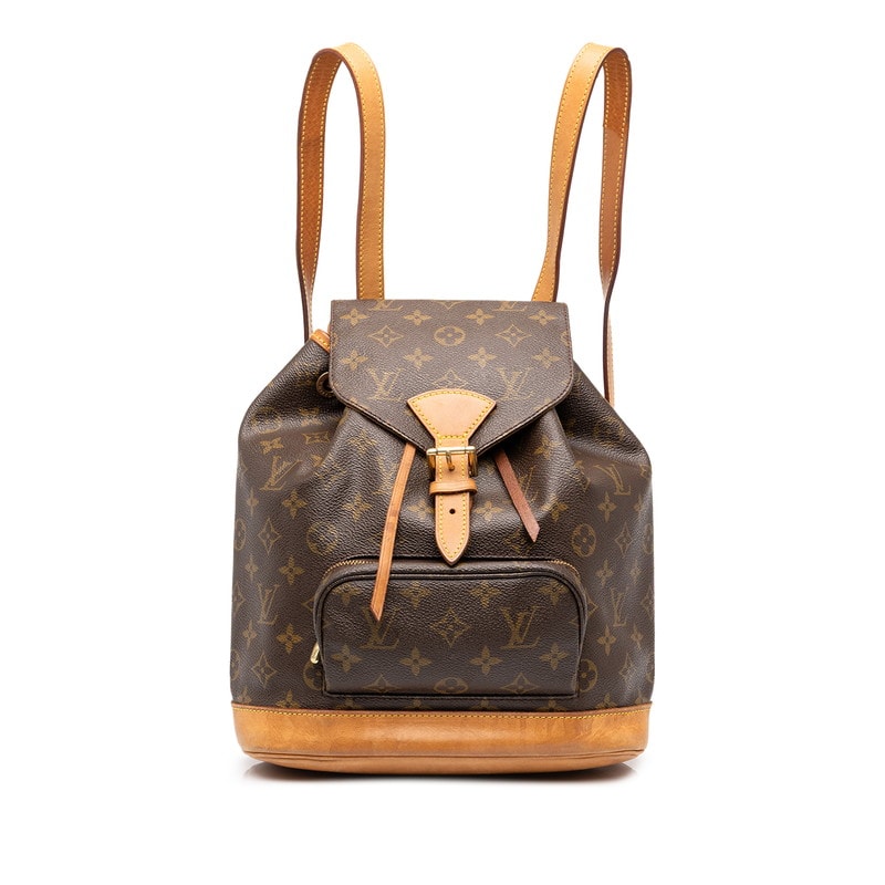ルイ ヴィトン モノグラム モンスリMM リュック バックパック M51136 ブラウン PVC レザー レディース LOUIS VUITTON 中古