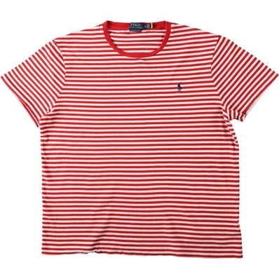 古着 ラルフローレン Ralph Lauren POLO RALPH LAUREN CUSTOM SLIM FIT 半袖 ボーダーTシャツ メンズXL相当/eaa672096