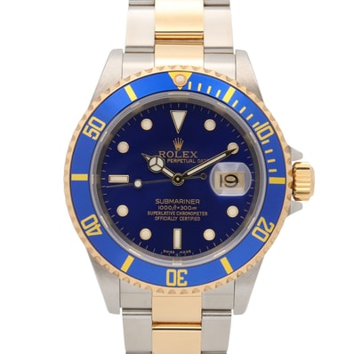 ロレックス ROLEX サブマリーナ F番 腕時計 時計 ステンレススチール K18(イエローゴールド) メンズ ブルー系 16613 【中古】