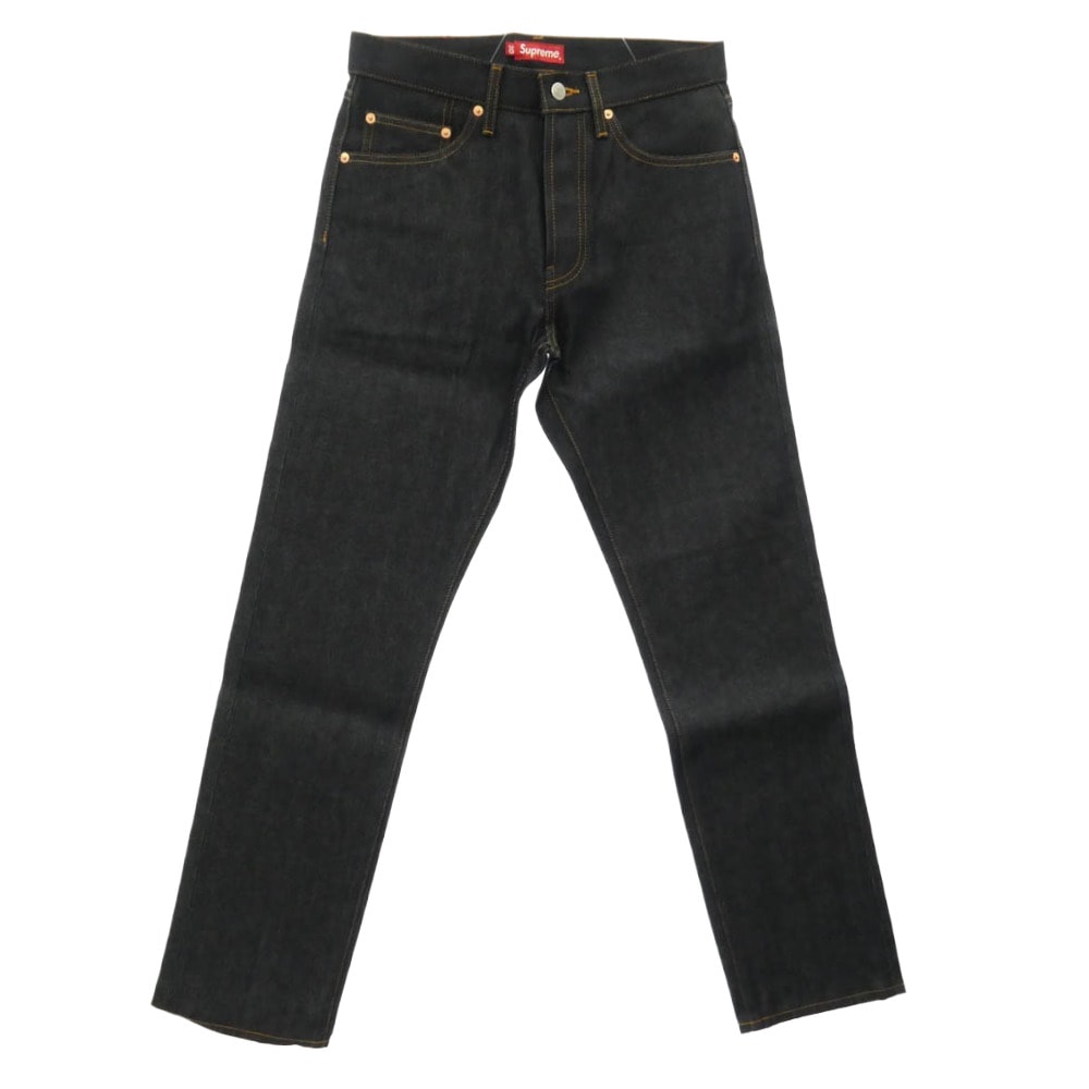 Supreme シュプリーム パンツ Rigid Slim Jean Indigo ボタンフライ リジッド スリム インディゴ ジーンズ デニムパンツ ダークネイビー系 30【極上美品】【中古】