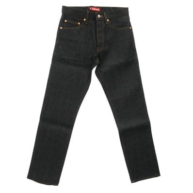 Supreme シュプリーム パンツ Rigid Slim Jean Indigo ボタンフライ リジッド スリム インディゴ ジーンズ デニムパンツ ダークネイビー系 30【極上美品】【中古】