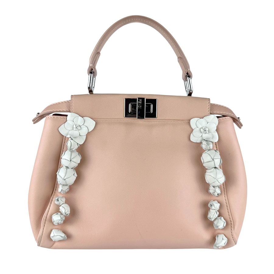 フェンディ FENDI ハンドバッグ ショルダーバッグ ピーカブー ミニ レザー ピンク レディース 8BN244-9GK【中古】 z7051