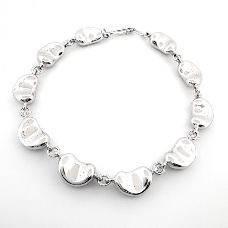 TIFFANY&Co. シルバー925 エルサ・ペレッティ ビーン デザイン ブレスレット 10P Ag925 鑑定済み 正規品 ティファニー
