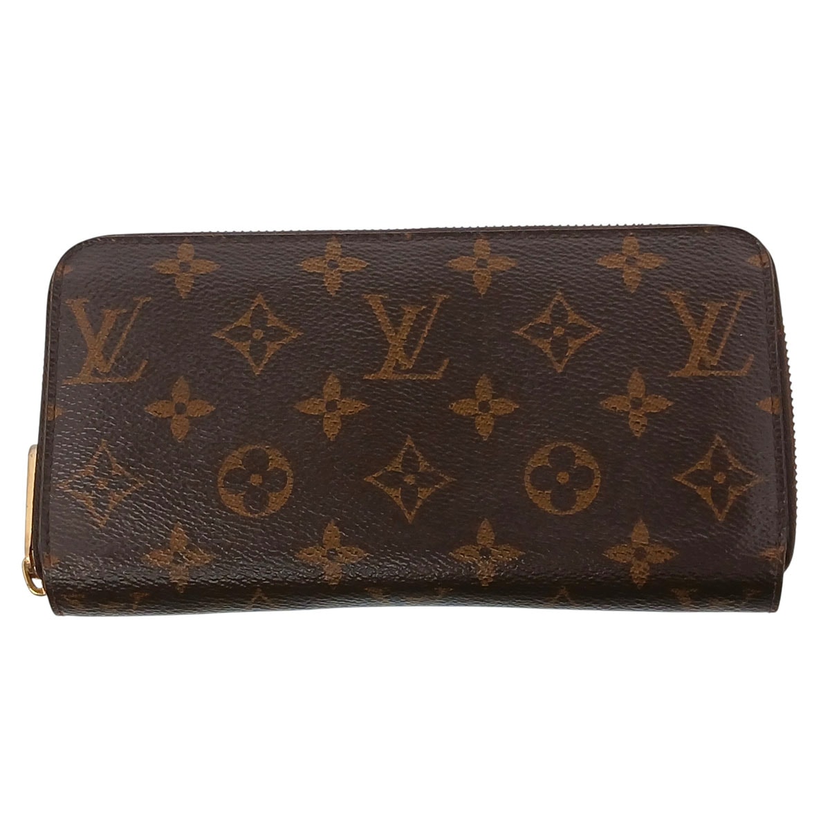 LOUIS VUITTON ルイ・ヴィトン ジッピー ウォレット 長財布 M41896 モノグラム ブラウン レッド レディース【中古】