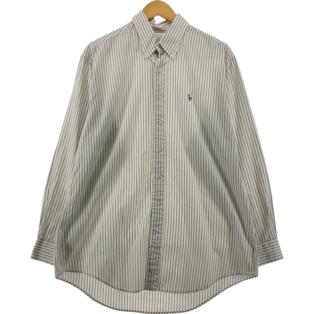 古着 ラルフローレン Ralph Lauren POLO by Ralph Lauren BLAKE 長袖 ボタンダウンストライプシャツ メンズL相当/eaa551952